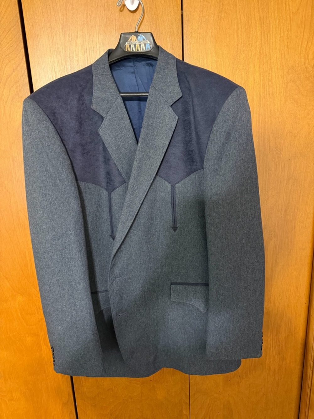 Circle S Men's Two-Tone Navy Western Blazer